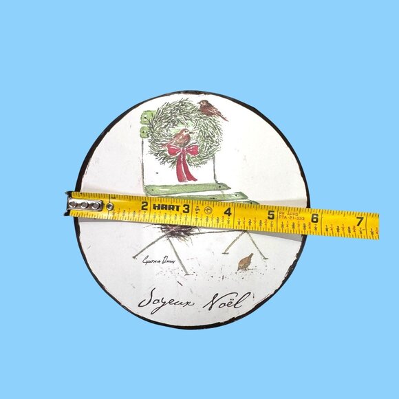 Christmas Wall Hanging Décor Set Of 3 Joyeux Noël Cynthia Dunn Rustic Ornaments - Picture 5 of 6